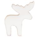 Figura decorativa de madera de alce, de pie, para decoración navideña, 6 cm, 8 piezas. | Floristik24.es