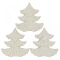 Floristik24 Scatter decoración Navidad abeto brillo blanco 4cm 72p