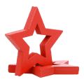 Floristik24 Decoración dispersa Decoración navideña estrellas estrellas rojas de madera Ø4cm 54 piezas