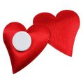 Floristik24 Deco corazón con pegamento dot rojo 3cm 100pcs