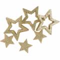 Floristik24 Estrellas dispersas brillo dorado 48 piezas