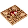 Juego de adornos de paja para árbol de Navidad: figuras y estrellas de 6 cm, 30 unidades. | Floristik24.es