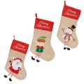Floristik24 Calcetín navideño con motivo para colgar, 50 cm, 3 piezas