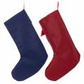Bota de Papá Noel a cuadros