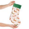 Calcetín navideño con estampado de perro salchicha, 50 cm | Floristik24.es