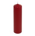 Floristik24 Velas de pilar rojas velas de Adviento rojo viejo 200/50mm 24ud