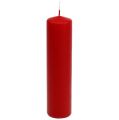 Floristik24 Velas de pilar rojas velas de Adviento velas rojas 200/50mm 24ud