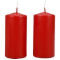 Floristik24 Velas de pilar H100 Ø50cm velas rojas 12ud