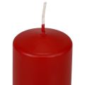 Floristik24 Velas de pilar rojas velas de Adviento rojo viejo 100/50mm 24ud