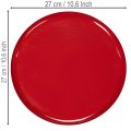 Bandeja decorativa, roja, diseño minimalista, 27 cm. | Floristik24.es