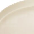 Bandeja redonda decorativa en color crema, de 30 cm, con soporte para decoración de mesa. | Floristik24.es