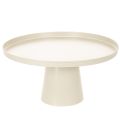 Floristik24 Plato redondo decorativo de color beige con una base de 40 cm de altura.