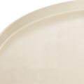 Plato redondo decorativo de color beige con una base de 40 cm de altura. | Floristik24.es