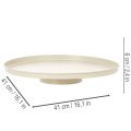 Plato decorativo de metal con forma de flor, redondo, 41 cm, para mesa. | Floristik24.es