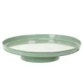 Floristik24 Plato decorativo redondo verde sobre soporte para mesa, 30 cm.