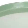 Plato decorativo redondo verde sobre soporte para mesa, 30 cm. | Floristik24.es