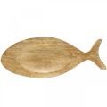 Floristik24 Deco bandeja madera pescado bandeja de madera placa de madera 30x3x12cm