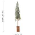 Árbol de Navidad artificial con base, escarchado, como decoración invernal, 90 cm. | Floristik24.es