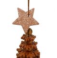 Floristik24 Árbol de Navidad para colgar, Adornos navideños, Adornos para árboles de Navidad cobre Al12cm 29cm