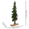 Árbol de Navidad decorativo sobre base de madera, decoración de mesa, Navidad, 46 cm | Floristik24.es