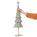 Árbol de Navidad decorativo sobre soporte con estrella, decoración festiva para mesa, 74 cm. | Floristik24.es