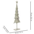 Árbol de Navidad decorativo sobre soporte con estrella, decoración festiva para mesa, 74 cm. | Floristik24.es