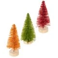 Floristik24 Árbol de Navidad artificial con base de madera, pequeño, 16 cm, 6 piezas