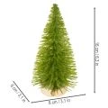 Árbol de Navidad artificial con base de madera, pequeño, 16 cm, 6 piezas | Floristik24.es