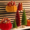 Árbol de Navidad artificial con base de madera, pequeño, 16 cm, 6 piezas | Floristik24.es