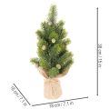 Árbol de Navidad artificial en saco de yute, pequeño adorno de mesa, mini árbol de Navidad, 38 cm. | Floristik24.es