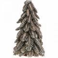 Floristik24 Abeto hecho de conos, árbol de Navidad cubierto de nieve, adornos de invierno, Adviento, blanco lavado H33cm Ø20cm