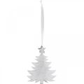 Floristik24 Colgante para árbol de Navidad, decoración de Adviento, decoración de metal para Navidad, plata 20,5×15,5cm