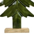 Floristik24 Árbol de Navidad decoración de madera verde brillante 22,5x5x50cm