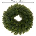 Corona de ramas de abeto artificiales, verde, redonda, 50 cm | Floristik24.es