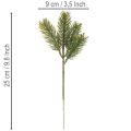 Rama artificial de abeto verde para decoración invernal, 25 cm, 24 unidades. | Floristik24.es