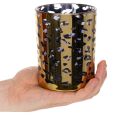 Portavelas de cristal con estampado de leopardo para decoración de mesa, 12 cm | Floristik24.es