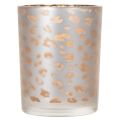 Portavelas de cristal con