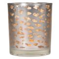 Portavelas de cristal con