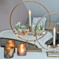 Floristik24 Vaso de vela, linterna decorativa, decoración de mesa aspecto antiguo Ø9.5cm H10cm 4pcs