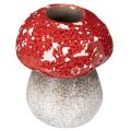 Floristik24 Seta decorativa, amanita muscaria, portavelas para velas pequeñas como decoración de mesa, 9 cm