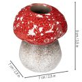 Seta decorativa, amanita muscaria, portavelas para velas pequeñas como decoración de mesa, 9 cm | Floristik24.es