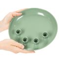 Plato para velas Corona de Adviento verde con cuatro portavelas 24cm | Floristik24.es