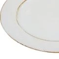 Plato decorativo redondo plástico retro blanco marrón brillo Ø30cm | Floristik24.es