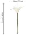 Flores artificiales de lirio tigre blanco para jarrones y arreglos florales, ramo de 6 unidades de 29 cm. | Floristik24.es
