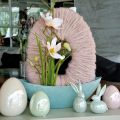 Floristik24 Decoración de mesa huevo verde pastel 15cm