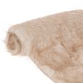 Floristik24 Camino de mesa beige con superficie de piel sintética a modo de banda de piel, 24x140cm