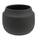 Floristik24 Macetero Maceta de cerámica negra Ø23cm H19.5cm