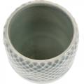 Floristik24 Mini jardinera, farol de cerámica, macetero, decoración de cerámica con patrón de cesta Ø8,5cm 6ud