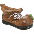 Floristik24 Jardinera decorativa, zapato con rana, cerámica 30×18cm H15cm