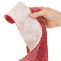 Bisagra para maceta bicolor hecha de 100% lana como cinta decorativa de fieltro, blanco/rojo, 7,5 cm de ancho, 5 m de largo. | Floristik24.es